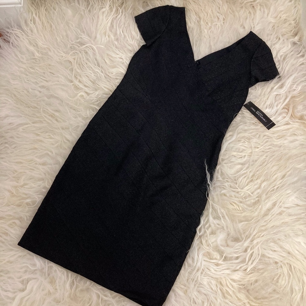 CARMEN MARC VALVO Metallic Bandage Dress
